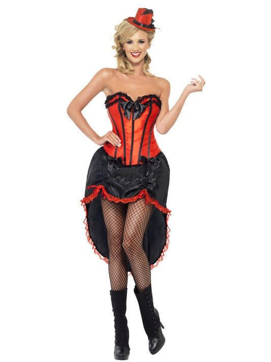 Burlesque Dancer Costume, Red & Black