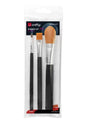 Cosmetic Brush Set, Pack of 3