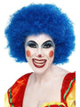 Blue Crazy Clown Wig