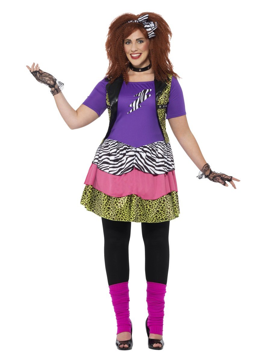 Curves 80s Rock Chick Costume