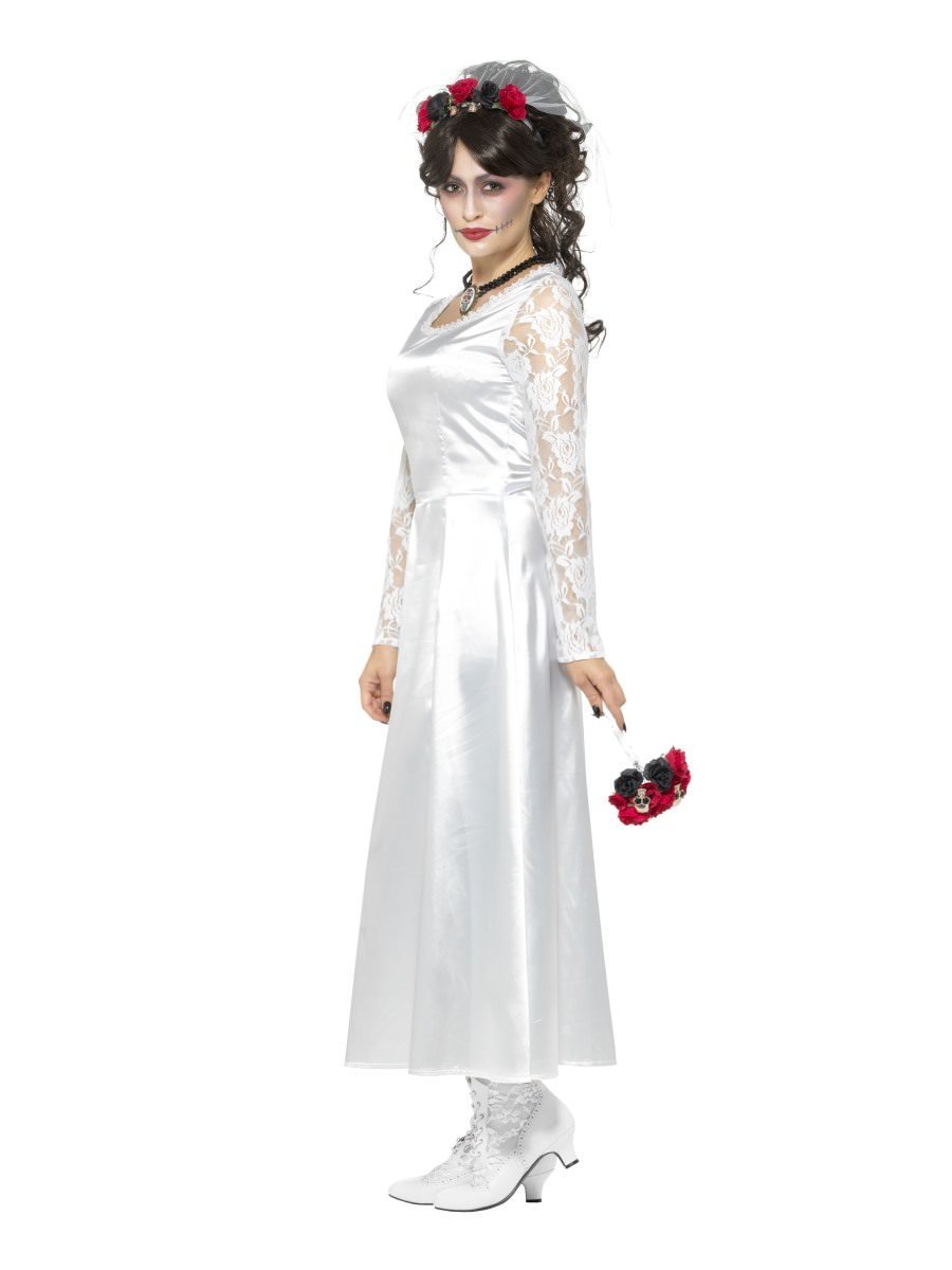 Day of the Dead Bride Costume, White Alternative View 1.jpg