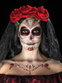 Day of the Dead Face Tattoo Kit, Black & Red