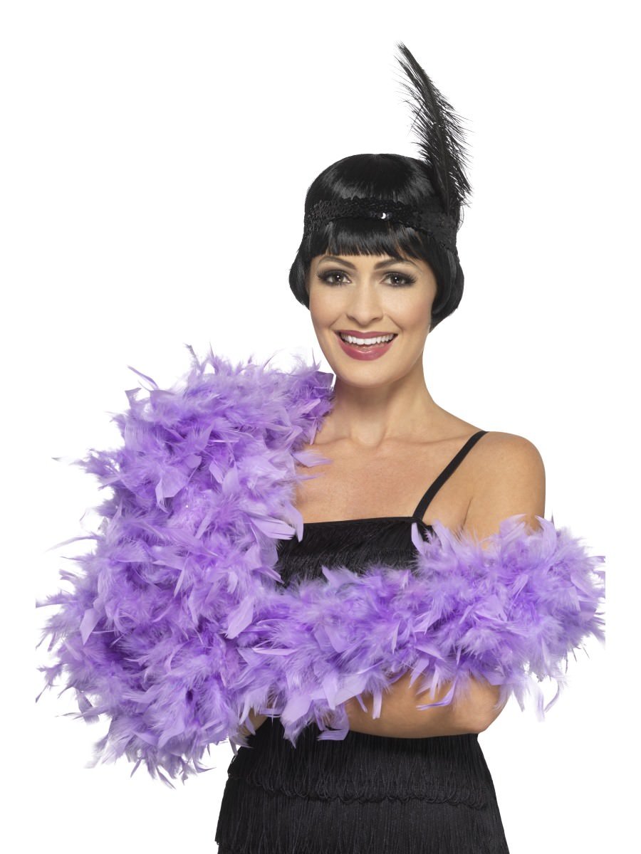 Deluxe Feather Boa, Lilac Purple