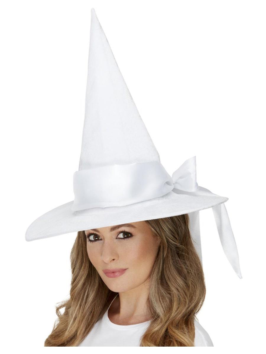 Deluxe White Witch Hat