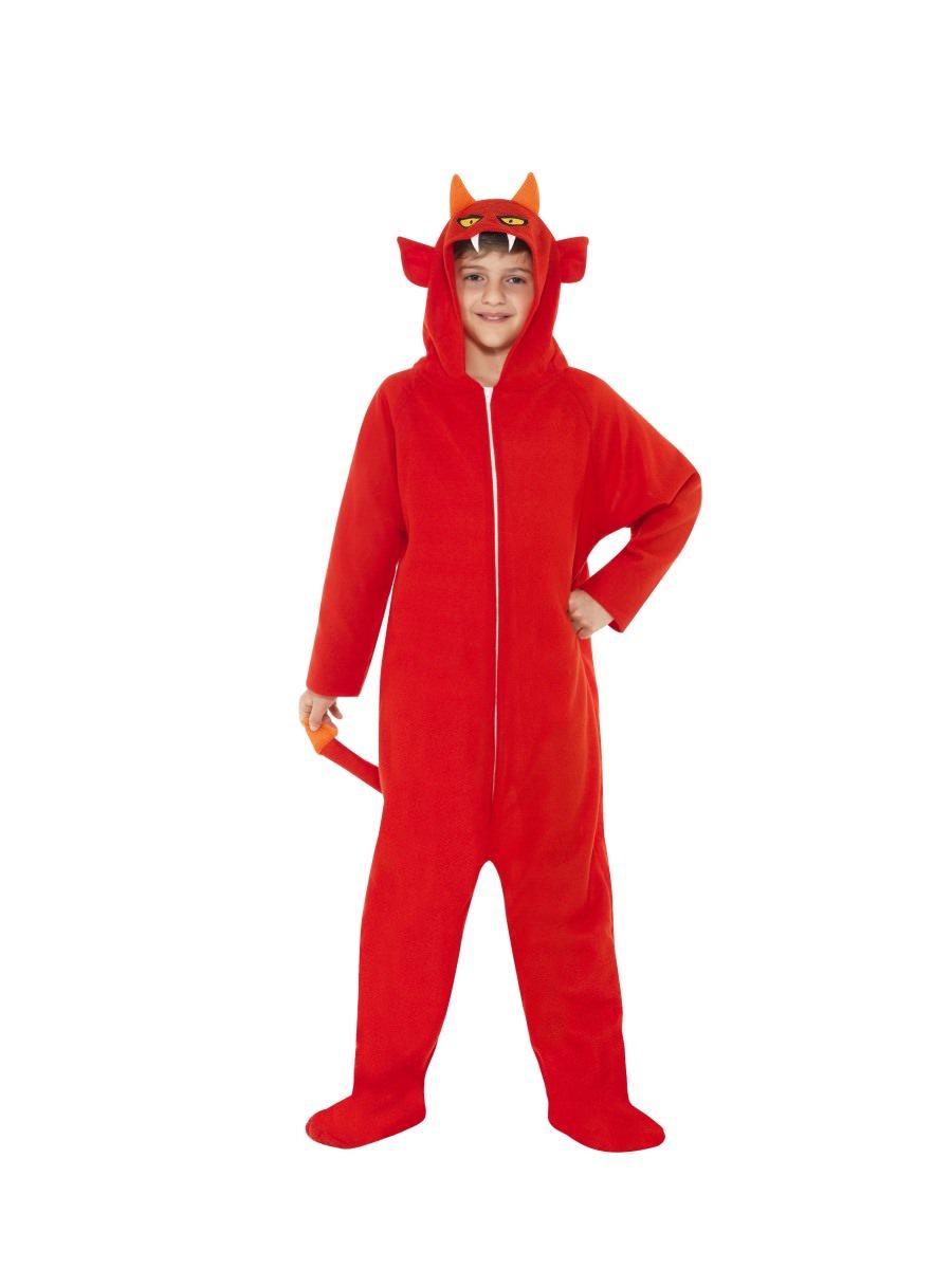 Devil Costume, Child, Hooded All in One