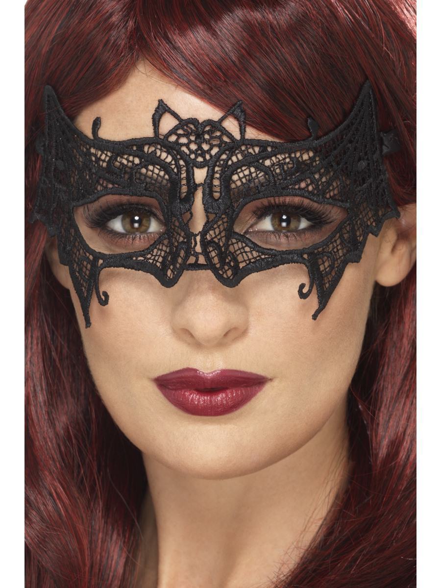 Embroidered Lace Filigree Bat Eyemask