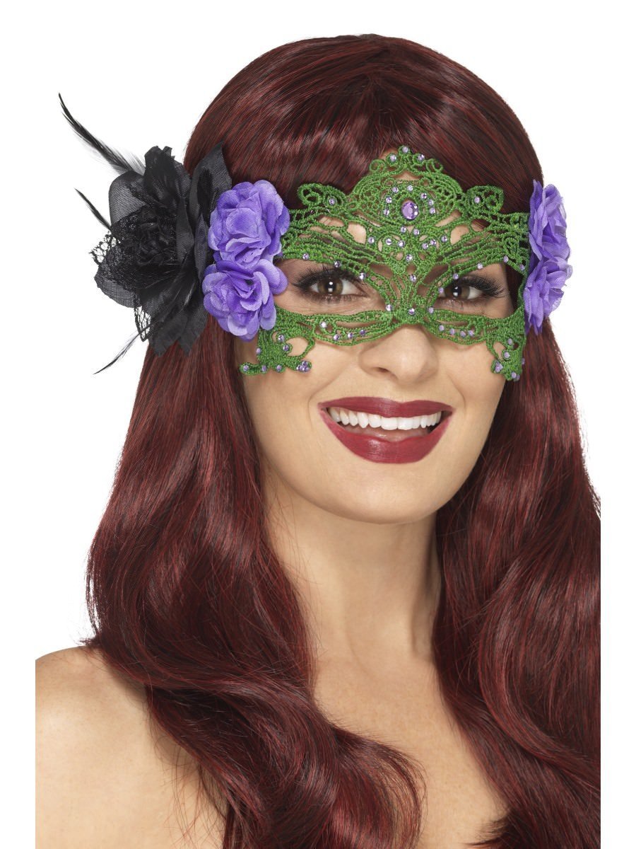 Embroidered Lace Filigree Witch Eyemask
