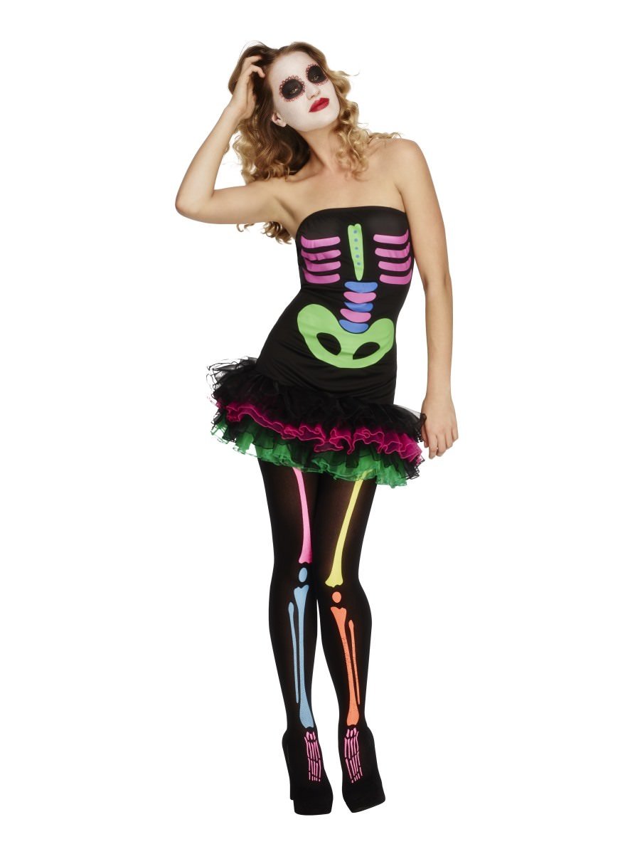 Fever Neon Skeleton Costume