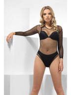 Fishnet High Leg Bodysuit