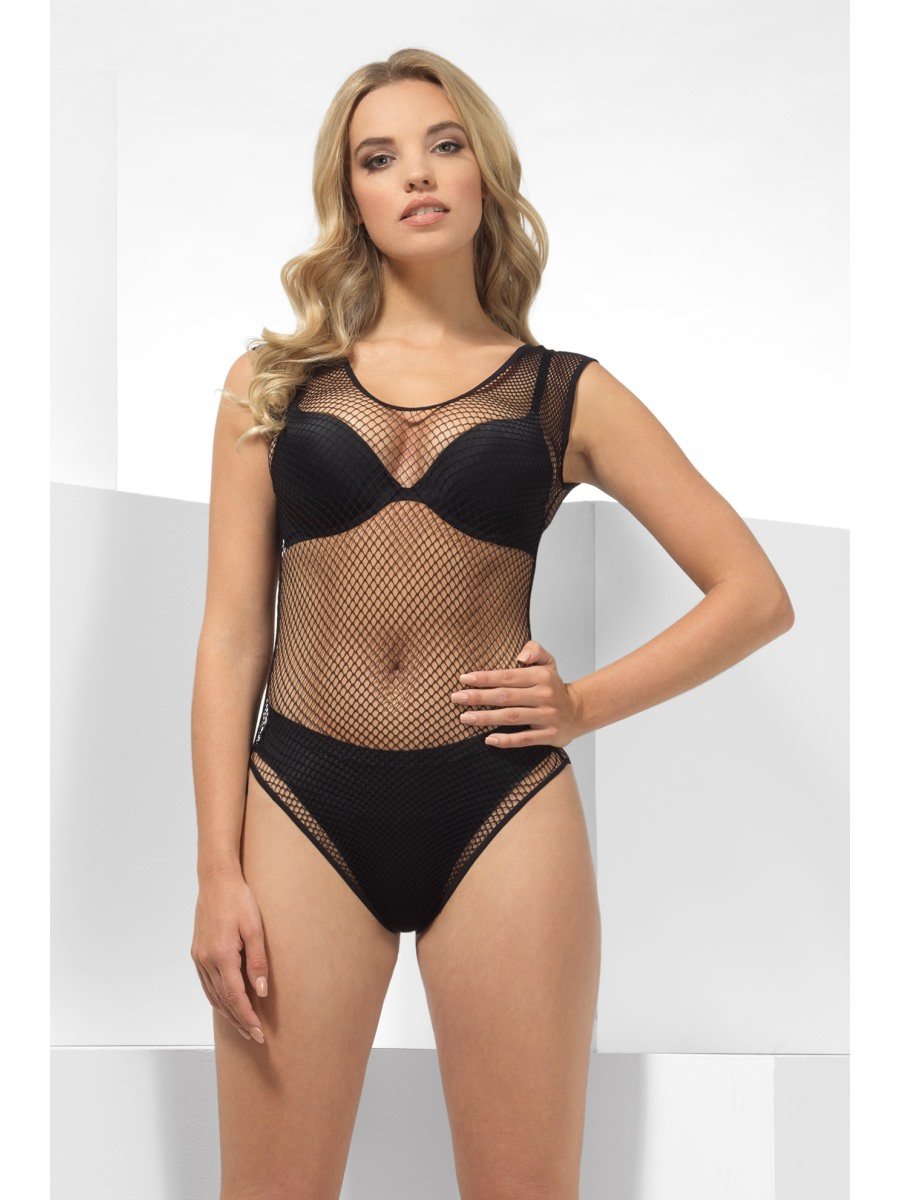 Fishnet High Leg Bodysuit