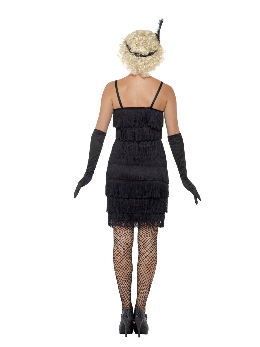 Flapper Costume, Black, with Short Dress Alternative View 2.jpg