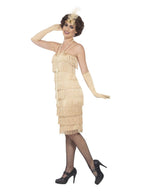 Flapper Costume, Gold, with Long Dress Alternative View 1.jpg