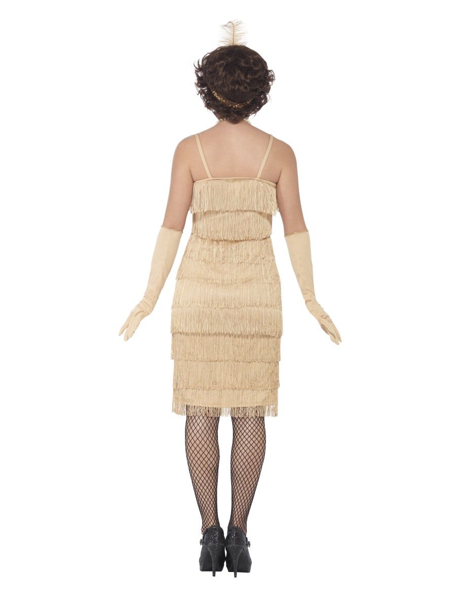 Flapper Costume, Gold, with Long Dress Alternative View 2.jpg
