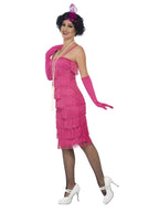 Flapper Costume, Pink, with Long Dress Alternative View 1.jpg