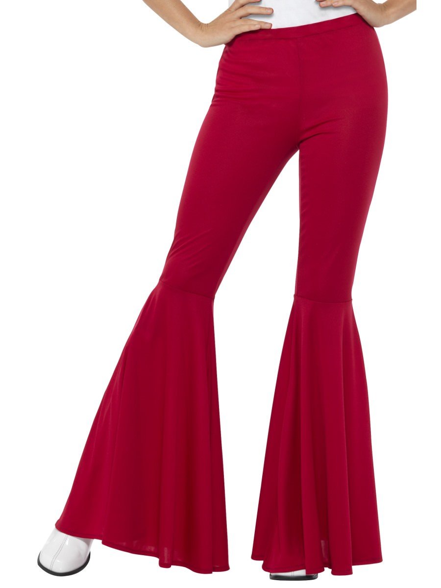 Flared Trousers, Ladies, Red