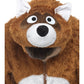 Fox Costume, Brown, with Hooded Jumpsuit