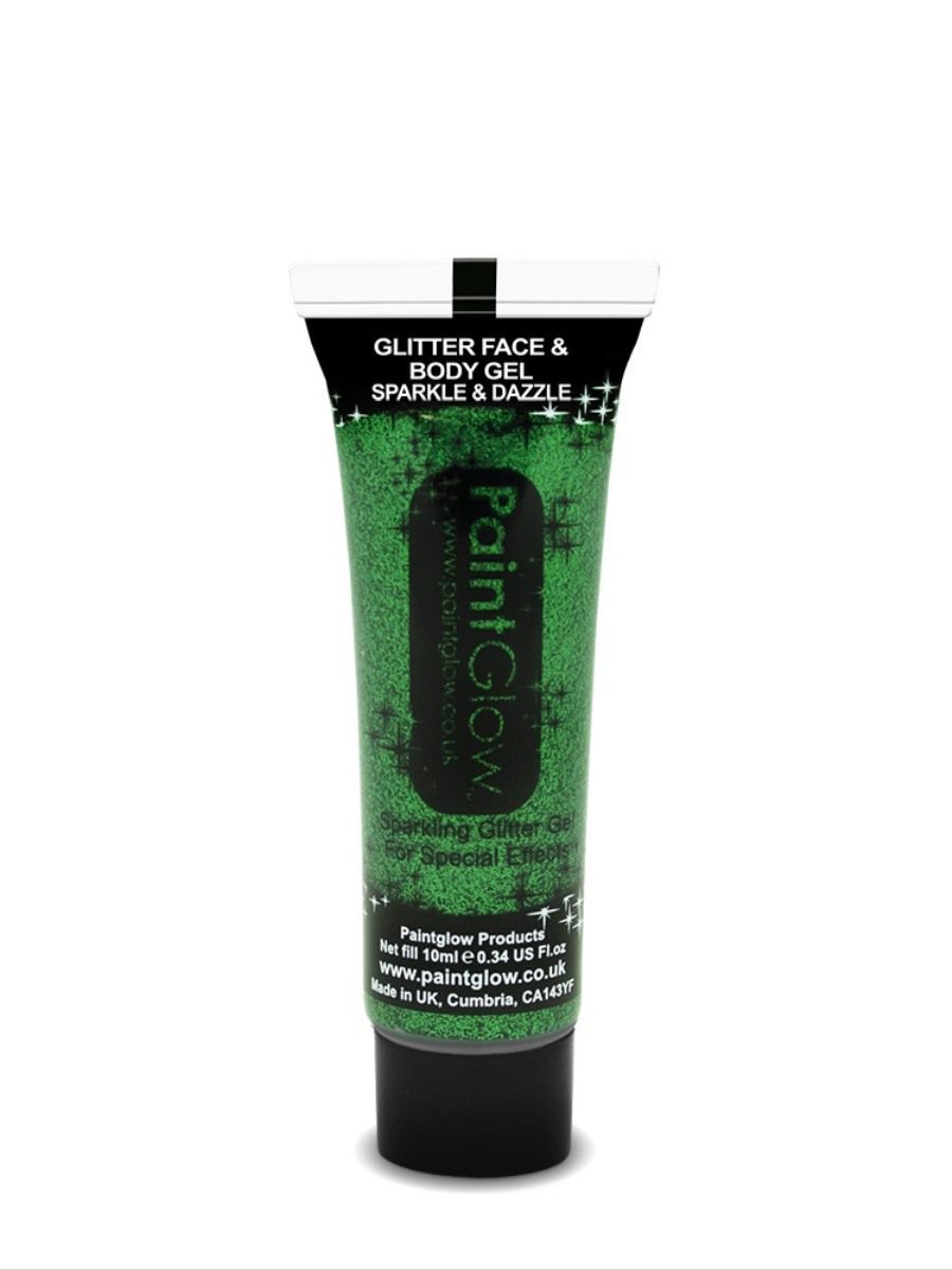 Glitter Body Gels, Green, 10ml