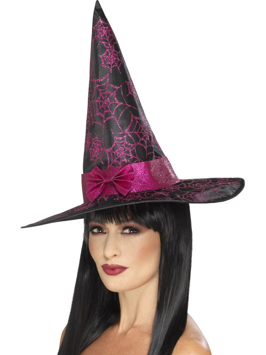 Glitter Cobweb Witch Hat