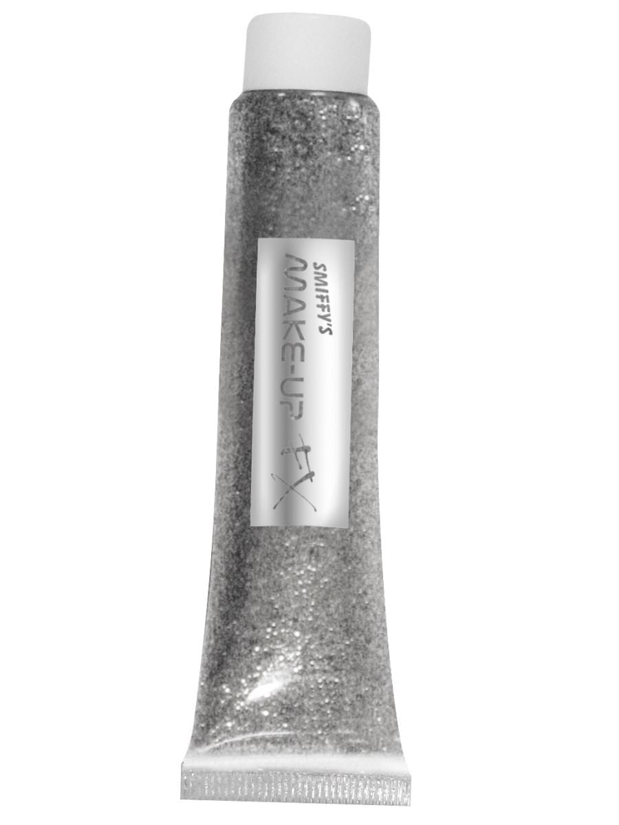 Glitter Gel, Silver, 20ml Tube