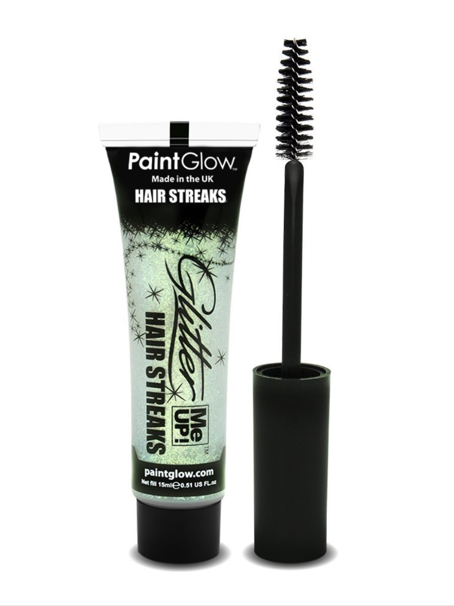 Glitter Me Up Hair Streaks, White, 15ml