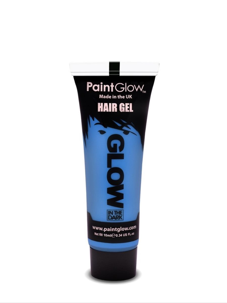 Glow in the Dark Hair Gel, Blue, 10ml
