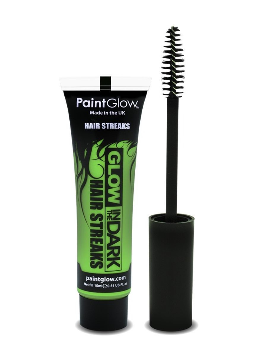 Glow in the Dark Hair Streaks, Green, 15ml