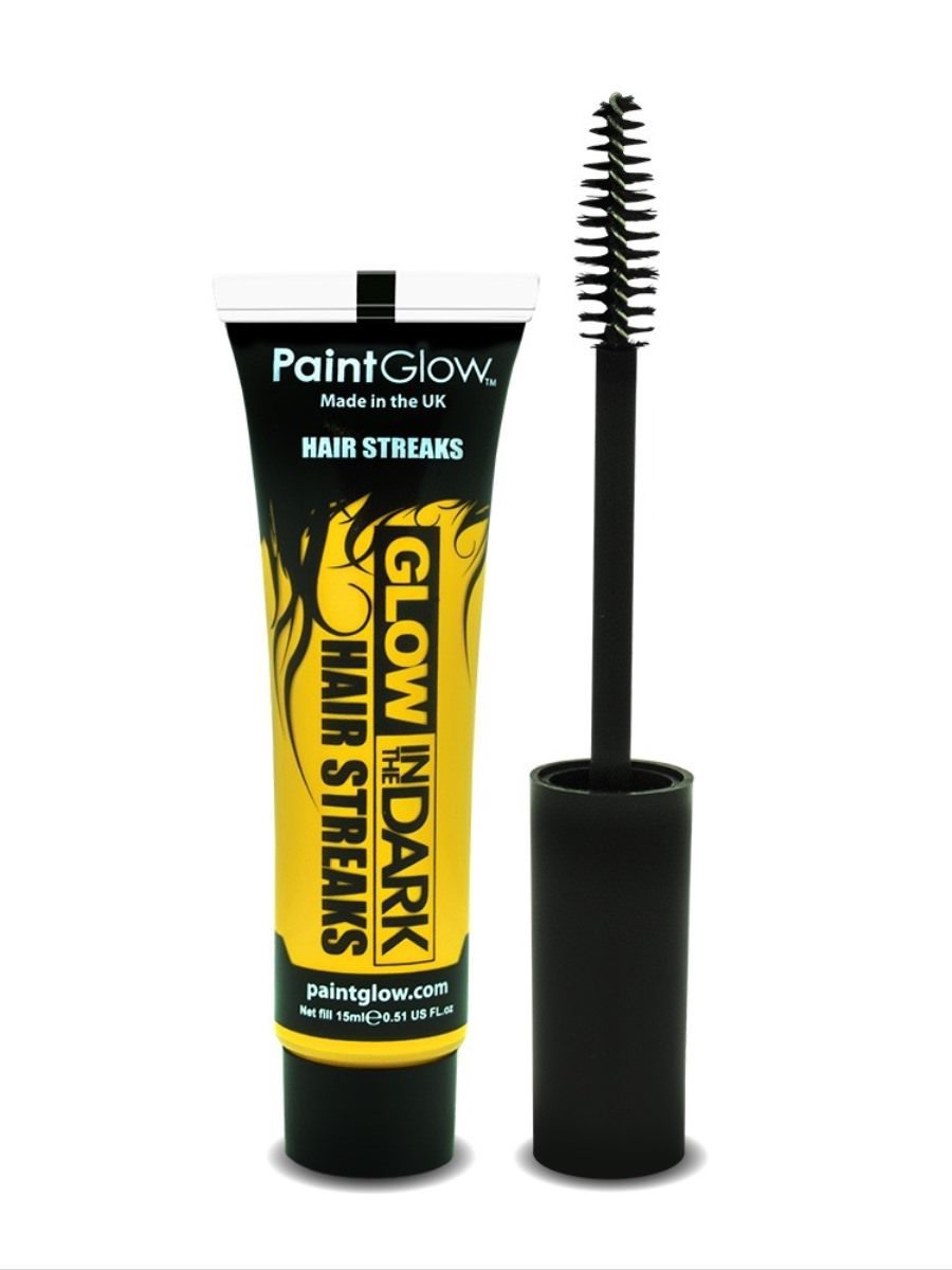 Glow in the Dark Hair Streaks, Yellow, 15ml