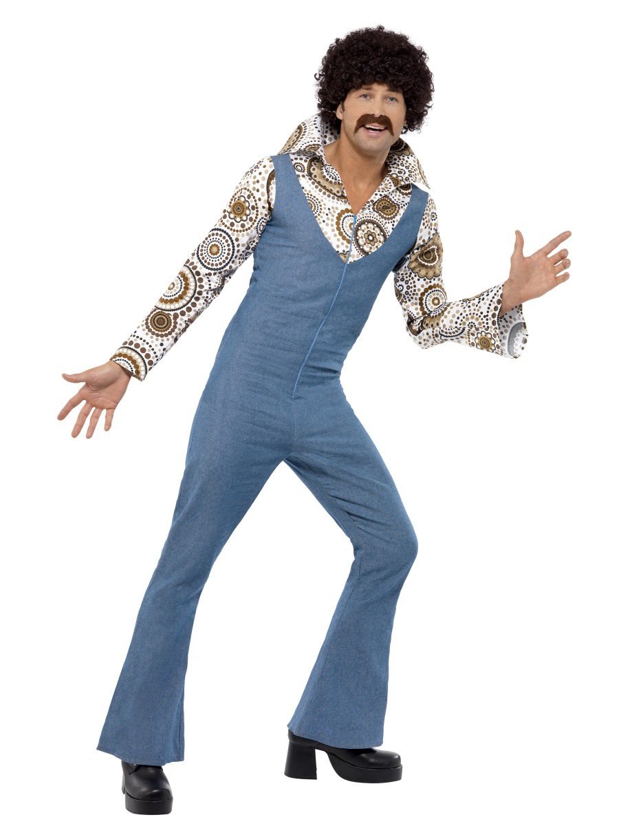 Groovy Dancer Costume, Blue with Jumpsuit Alternative View 3.jpg