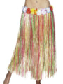 Long Multi Coloured Hawaiian Hula Skirt