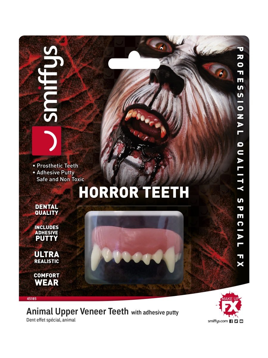 Horror Teeth, Animal, with Upper Veneer Teeth