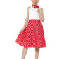 Kids 50s Polka Dot Skirt, Red