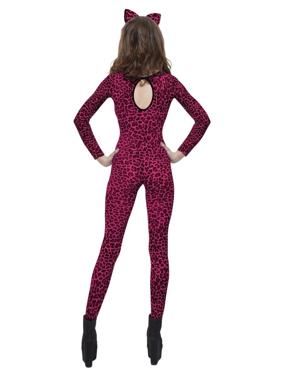 Leopard Print Bodysuit, Pink & Black Alternative View 2.jpg