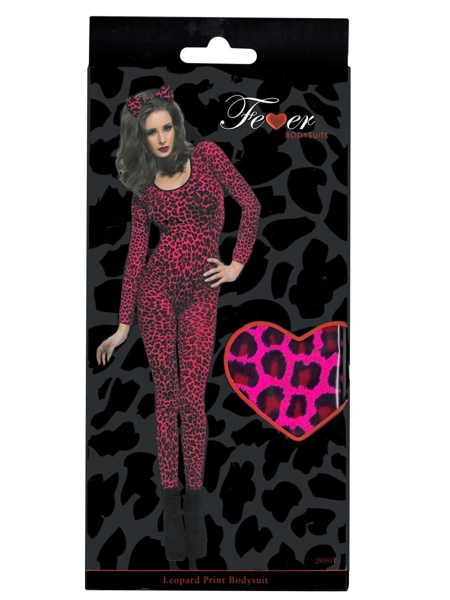Leopard Print Bodysuit, Pink & Black Alternative View 3.jpg