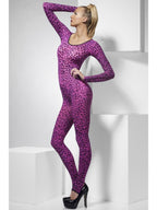 Leopard Print Bodysuit, Pink & Black