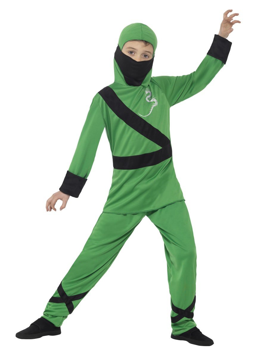 Ninja Assassin Costume, Green & Black