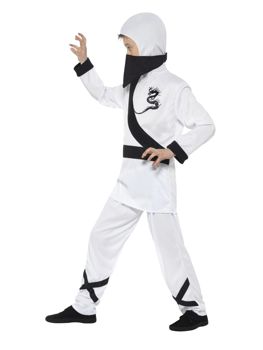 Ninja Assassin Costume, White & Black Alternative View 1.jpg
