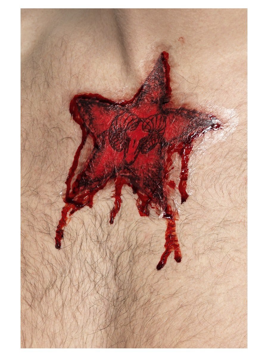 Occult Rams Head Star Tattoo Transfer