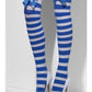 Opaque Hold-Ups, Blue & White, Striped with Bows Alternative View 1.jpg