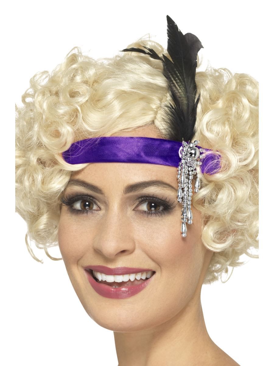 Purple Satin Charleston Headband