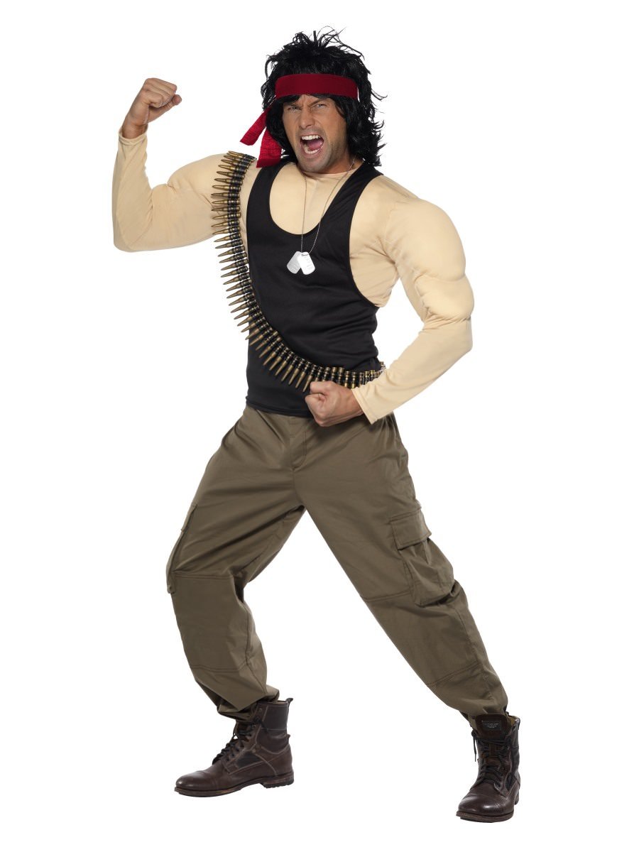 Rambo Costume, with Muscle Top