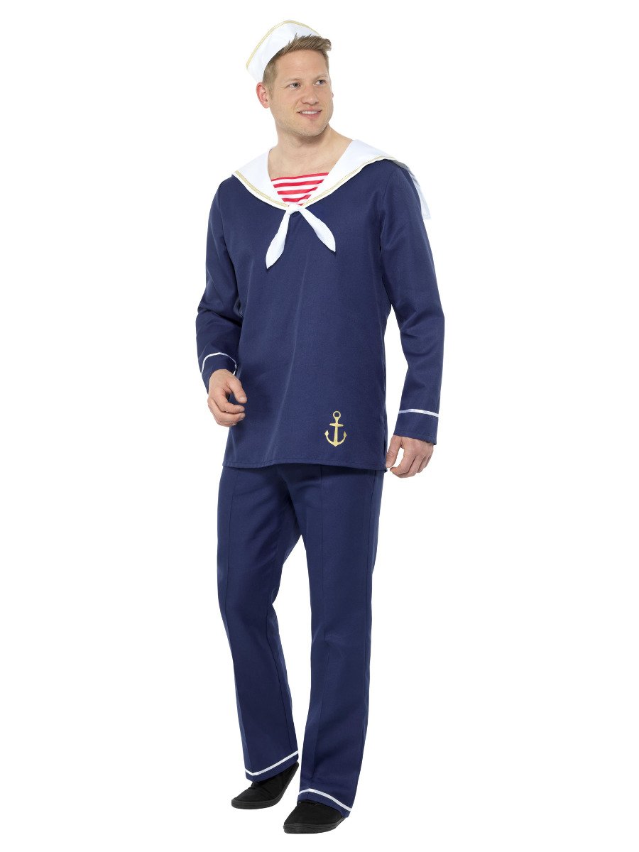 Sailor Man Costume, Blue & White