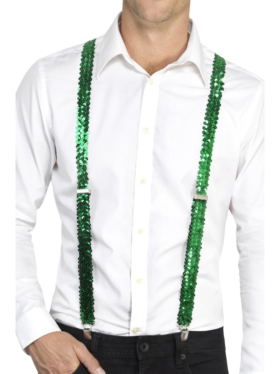 Sequin Braces, Green