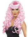Long Curly Pink Siren Wig