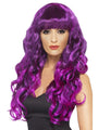 Long Curly Purple and Black Siren Wig