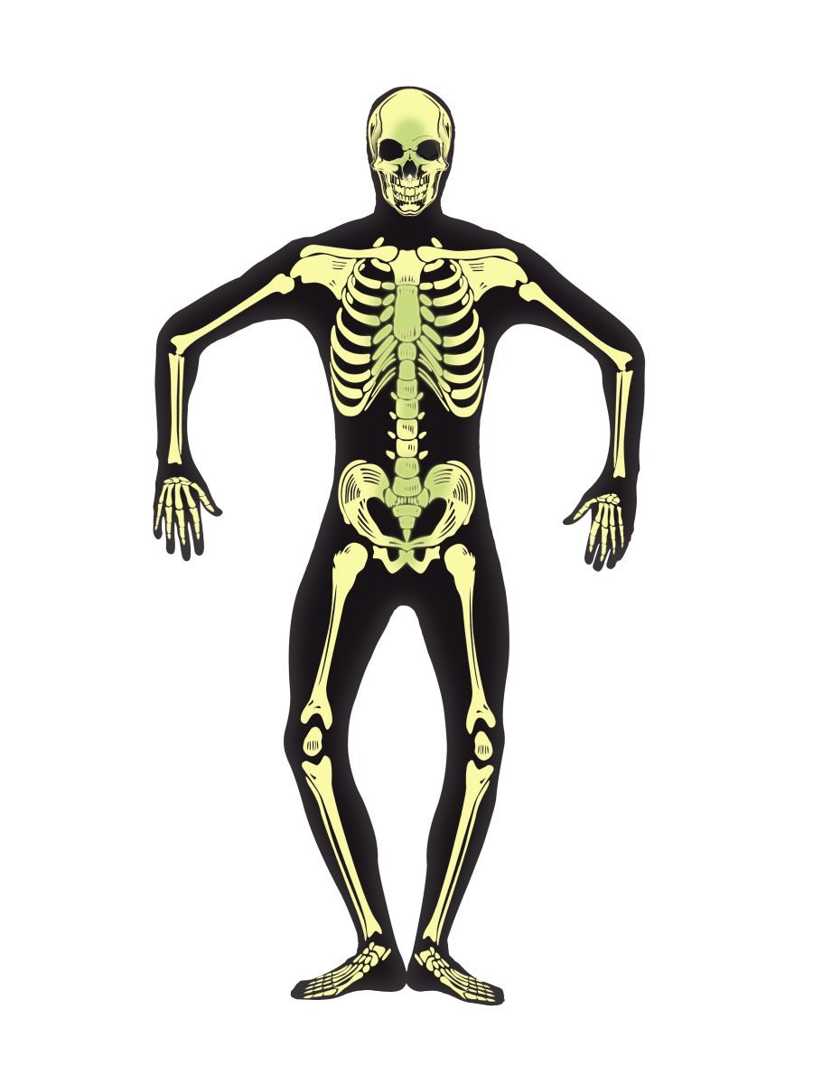 Skeleton Second Skin Costume, Black Alternative View 3.jpg