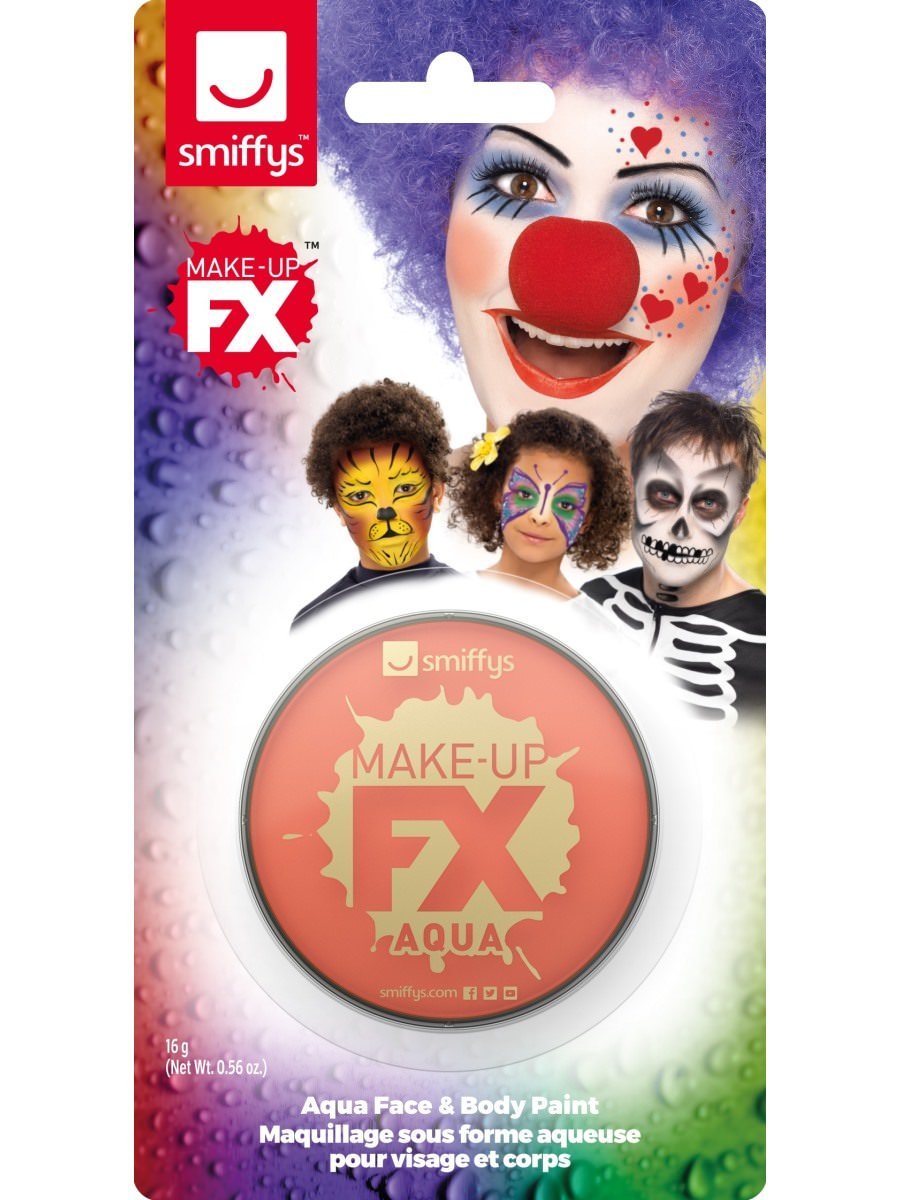 Smiffys Make-Up FX, on Display Card, Orange