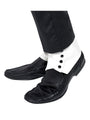 Spats White with Black Buttons