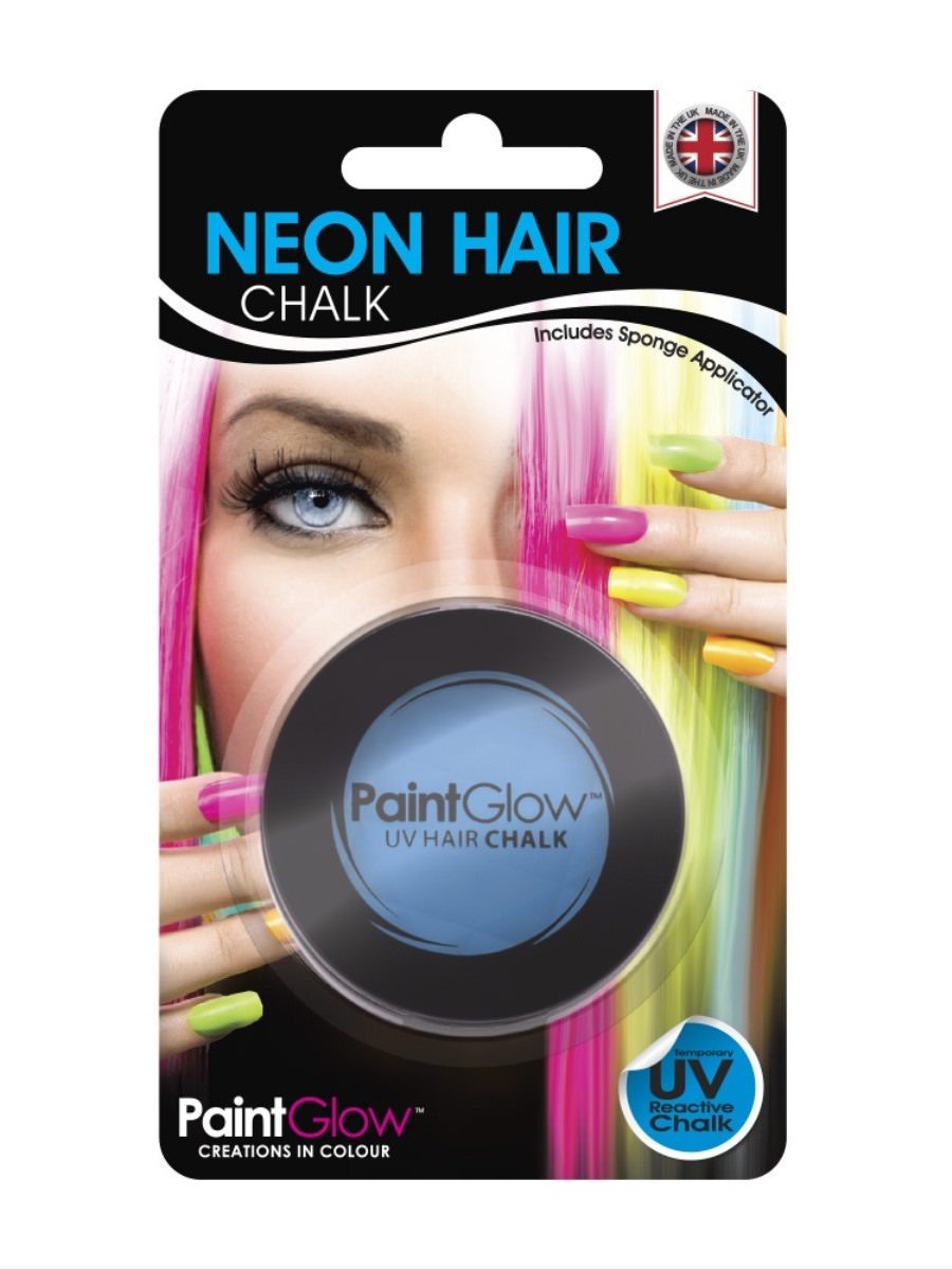UV Hair Chalk, Blue, Blister Pack