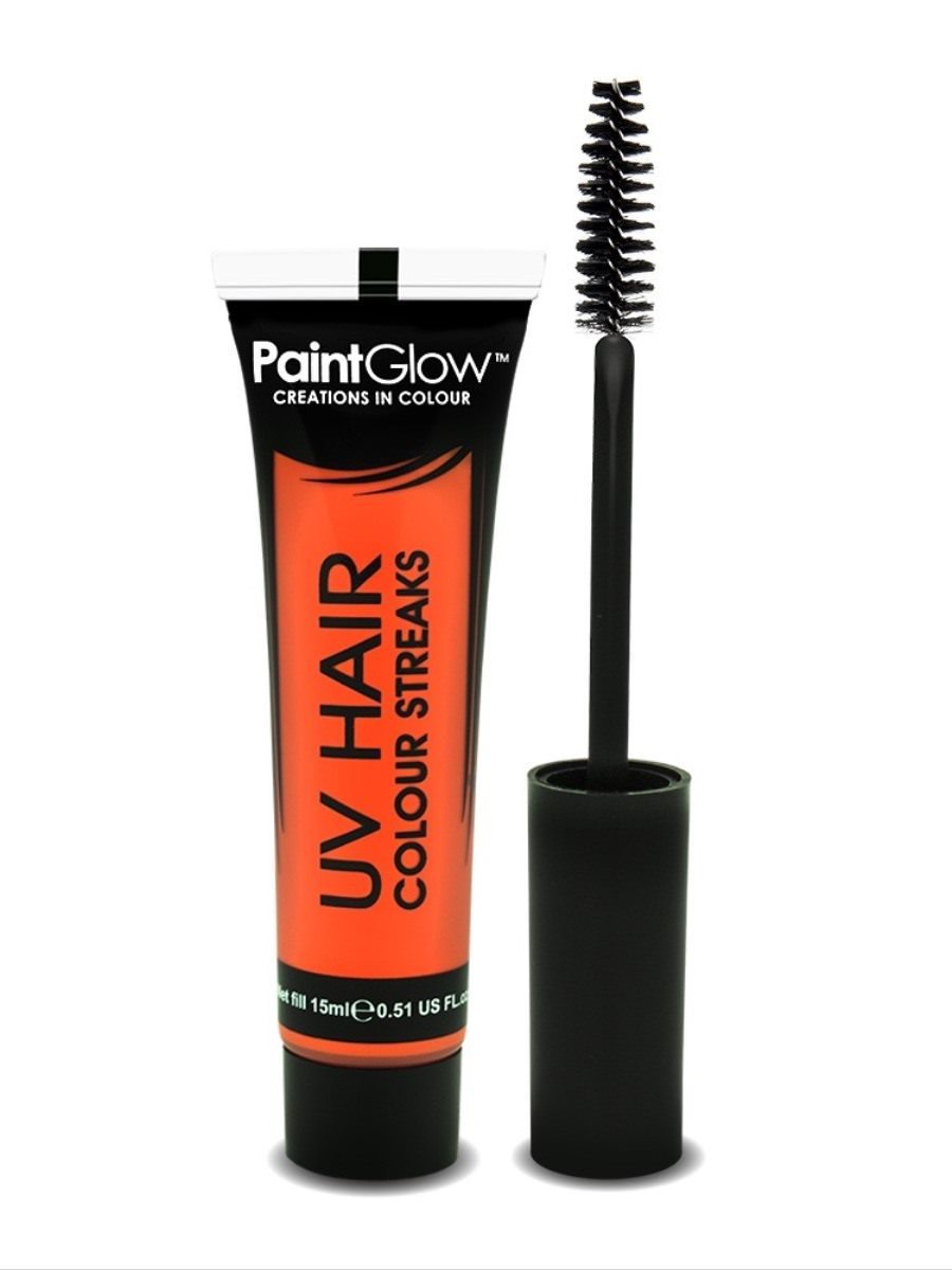 UV Hair Colour Streaks, Orange, 15ml
