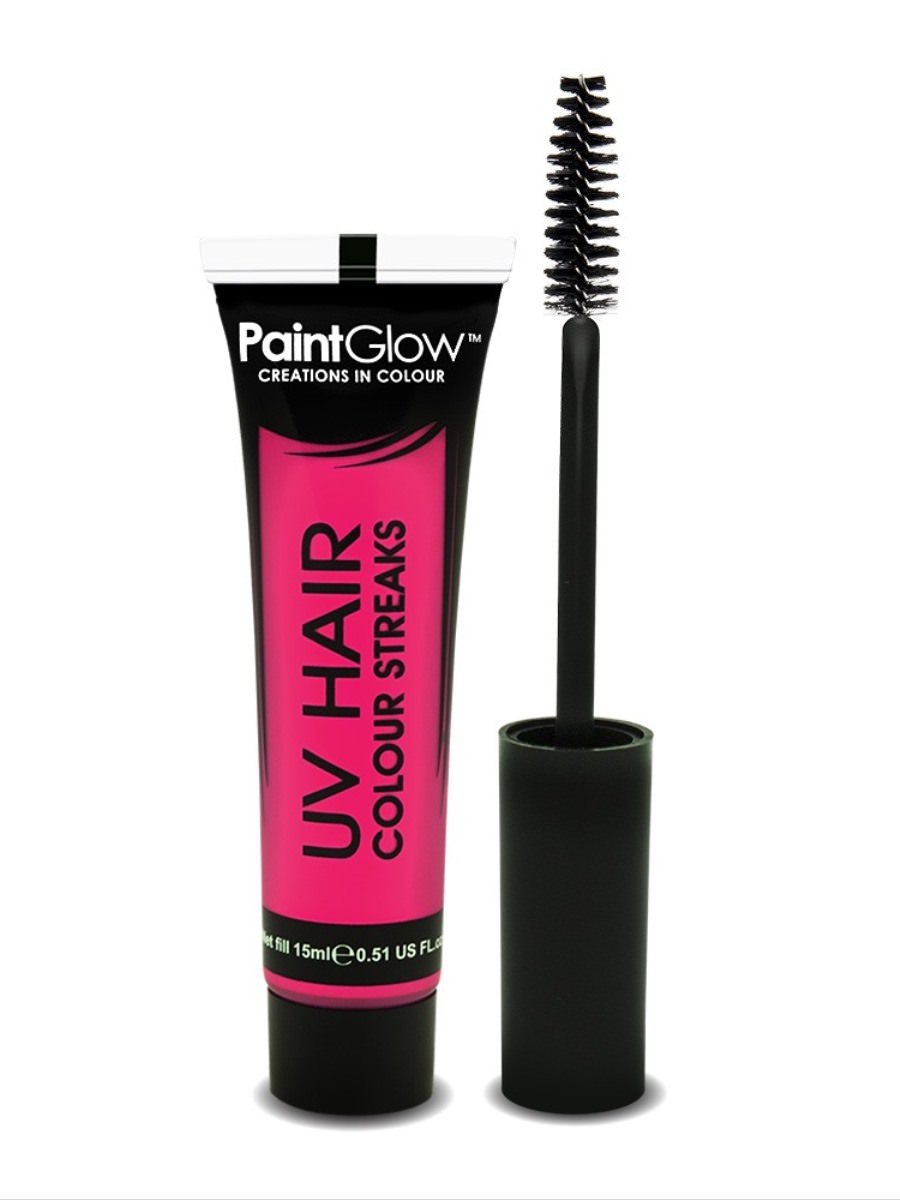 UV Hair Colour Streaks, Pink, 15ml